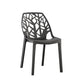 Glam Style Open Back Side Chair Plastic Stackable Dining Chair Clearhalo 'Dining Chairs' 'Dining Tables & Seating' 'dining_chair' 'furn' 'furn_dining_chair' 'Furniture' 'furniture_dining_chair' 'Kitchen & Dining Furniture' 5086536