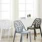 Glam Style Open Back Side Chair Plastic Stackable Dining Chair Clearhalo 'Dining Chairs' 'Dining Tables & Seating' 'dining_chair' 'furn' 'furn_dining_chair' 'Furniture' 'furniture_dining_chair' 'Kitchen & Dining Furniture' 5086543
