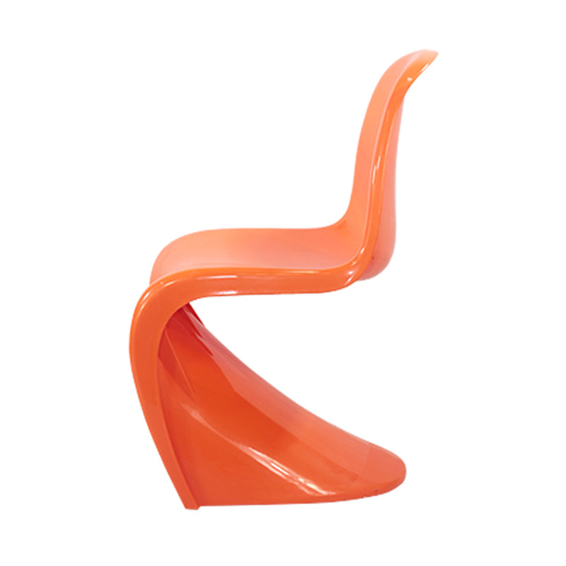 Glam Style Dining Side Chair Plastic Stackable Dining Chair for Indoor Orange 1 Piece Clearhalo 'Dining Chairs' 'Dining Tables & Seating' 'dining_chair' 'Furniture' 'furniture_dining_chair' 'Kitchen & Dining Furniture' 5086546