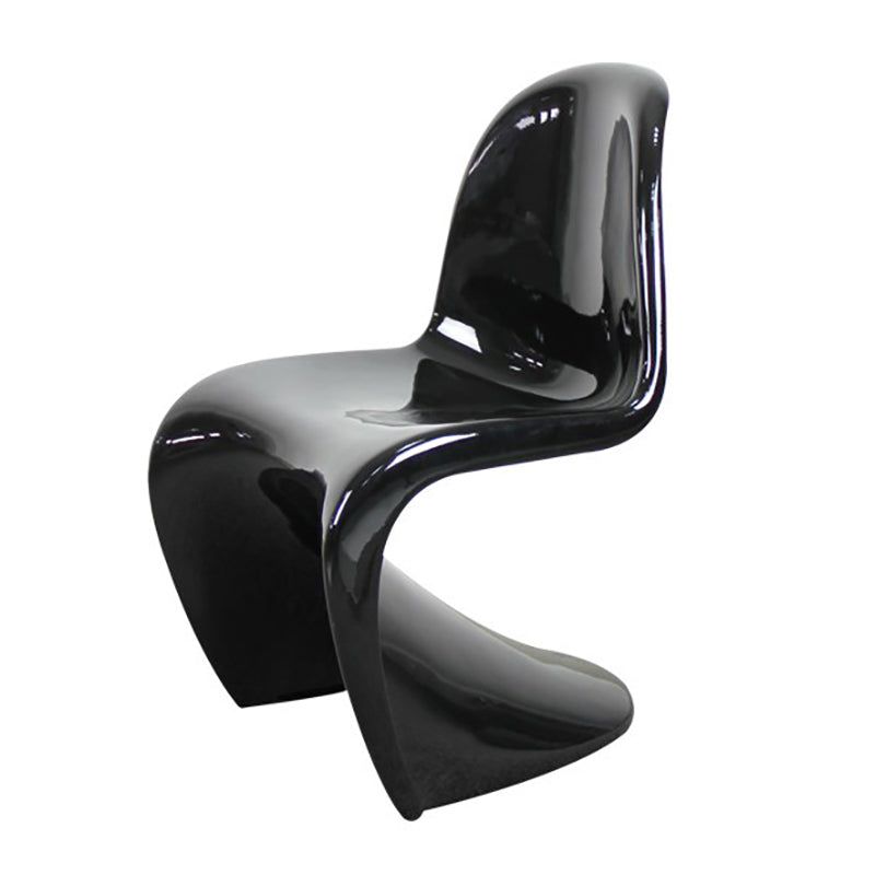 Glam Style Dining Side Chair Plastic Stackable Dining Chair for Indoor Black 1 Piece Clearhalo 'Dining Chairs' 'Dining Tables & Seating' 'dining_chair' 'Furniture' 'furniture_dining_chair' 'Kitchen & Dining Furniture' 5086551