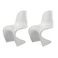Glam Style Dining Side Chair Plastic Stackable Dining Chair for Indoor White Set of 2 Clearhalo 'Dining Chairs' 'Dining Tables & Seating' 'dining_chair' 'Furniture' 'furniture_dining_chair' 'Kitchen & Dining Furniture' 5086559