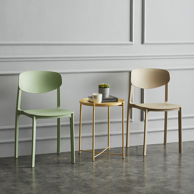 Plastic Contemporary Armless Chair Open Back Dining Kitchen Room Chair Clearhalo 'Dining Chairs' 'Dining Tables & Seating' 'dining_chair' 'Furniture' 'furniture_dining_chair' 'Kitchen & Dining Furniture' 5086562