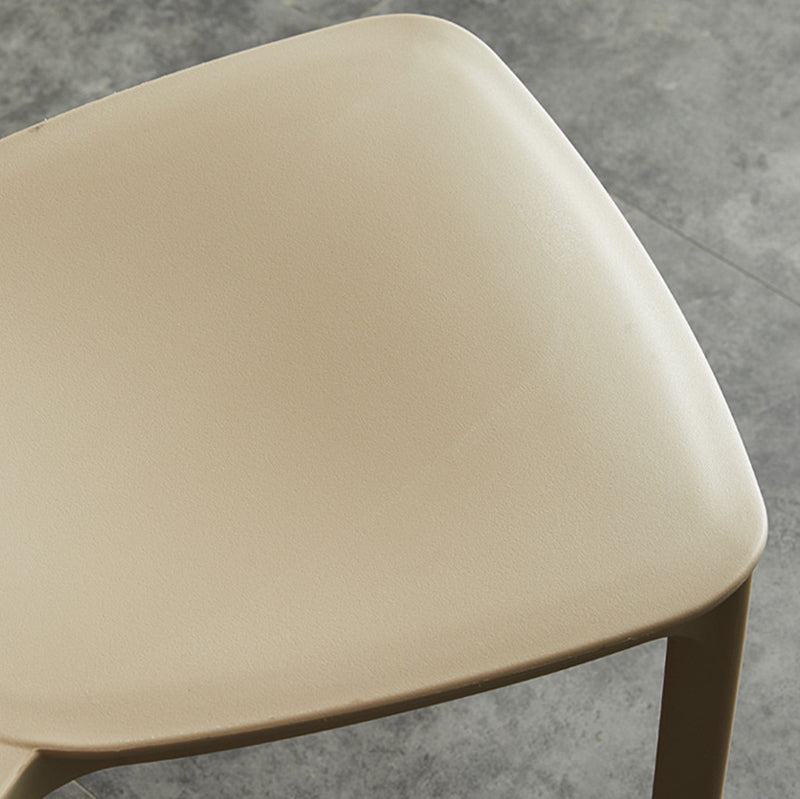 Plastic Contemporary Armless Chair Open Back Dining Kitchen Room Chair Clearhalo 'Dining Chairs' 'Dining Tables & Seating' 'dining_chair' 'Furniture' 'furniture_dining_chair' 'Kitchen & Dining Furniture' 5086575