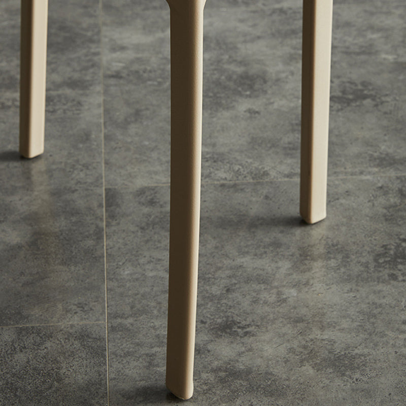 Plastic Contemporary Armless Chair Open Back Dining Kitchen Room Chair Clearhalo 'Dining Chairs' 'Dining Tables & Seating' 'dining_chair' 'Furniture' 'furniture_dining_chair' 'Kitchen & Dining Furniture' 5086576