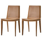 Faux Leather Modern Dining Room Chair Matte Finish Solid Back Dining Armless Chair Brown 2 Piece Set Clearhalo 'Dining Chairs' 'Dining Tables & Seating' 'dining_chair' 'furn' 'furn_dining_chair' 'Furniture' 'furniture_dining_chair' 'Kitchen & Dining Furniture' 5086607