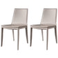Faux Leather Modern Dining Room Chair Matte Finish Solid Back Dining Armless Chair Light Khaki 2 Piece Set Clearhalo 'Dining Chairs' 'Dining Tables & Seating' 'dining_chair' 'furn' 'furn_dining_chair' 'Furniture' 'furniture_dining_chair' 'Kitchen & Dining Furniture' 5086613