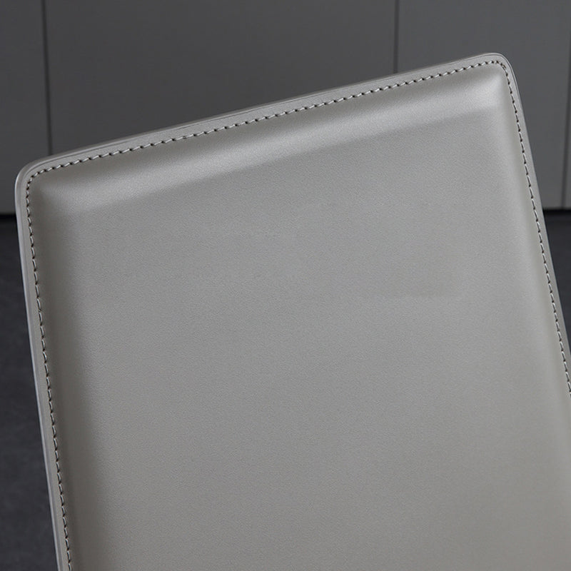 Faux Leather Modern Dining Room Chair Matte Finish Solid Back Dining Armless Chair Clearhalo 'Dining Chairs' 'Dining Tables & Seating' 'dining_chair' 'furn' 'furn_dining_chair' 'Furniture' 'furniture_dining_chair' 'Kitchen & Dining Furniture' 5086617