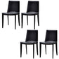 Faux Leather Modern Dining Room Chair Matte Finish Solid Back Dining Armless Chair Black 4 Piece Set Clearhalo 'Dining Chairs' 'Dining Tables & Seating' 'dining_chair' 'furn' 'furn_dining_chair' 'Furniture' 'furniture_dining_chair' 'Kitchen & Dining Furniture' 5086622