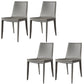 Faux Leather Modern Dining Room Chair Matte Finish Solid Back Dining Armless Chair Grey 4 Piece Set Clearhalo 'Dining Chairs' 'Dining Tables & Seating' 'dining_chair' 'furn' 'furn_dining_chair' 'Furniture' 'furniture_dining_chair' 'Kitchen & Dining Furniture' 5086631