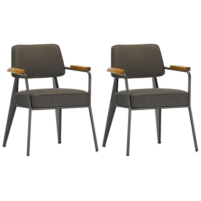 Dining Room Side Chairs Contemporary Metal Kitchen Chair for Home Green With Arms Set of 2 Clearhalo 'Dining Chairs' 'Dining Tables & Seating' 'dining_chair' 'Furniture' 'furniture_dining_chair' 'Kitchen & Dining Furniture' 5086647