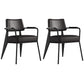 Dining Room Side Chairs Contemporary Metal Kitchen Chair for Home Black With Arms Set of 2 Clearhalo 'Dining Chairs' 'Dining Tables & Seating' 'dining_chair' 'Furniture' 'furniture_dining_chair' 'Kitchen & Dining Furniture' 5086660