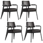 Dining Room Side Chairs Contemporary Metal Kitchen Chair for Home Black With Arms Set of 4 Clearhalo 'Dining Chairs' 'Dining Tables & Seating' 'dining_chair' 'Furniture' 'furniture_dining_chair' 'Kitchen & Dining Furniture' 5086661