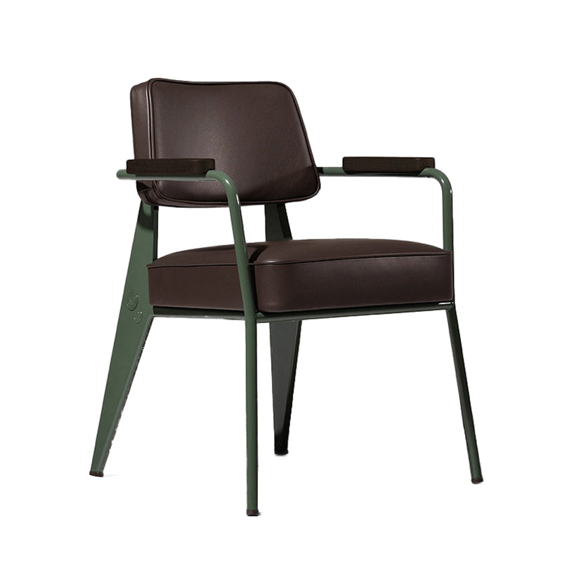 Dining Room Side Chairs Contemporary Metal Kitchen Chair for Home Brown With Arms 1 Piece Clearhalo 'Dining Chairs' 'Dining Tables & Seating' 'dining_chair' 'Furniture' 'furniture_dining_chair' 'Kitchen & Dining Furniture' 5086665