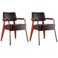 Dining Room Side Chairs Contemporary Metal Kitchen Chair for Home Black-Red With Arms Set of 2 Clearhalo 'Dining Chairs' 'Dining Tables & Seating' 'dining_chair' 'Furniture' 'furniture_dining_chair' 'Kitchen & Dining Furniture' 5086669