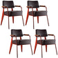 Dining Room Side Chairs Contemporary Metal Kitchen Chair for Home Black-Red With Arms Set of 4 Clearhalo 'Dining Chairs' 'Dining Tables & Seating' 'dining_chair' 'Furniture' 'furniture_dining_chair' 'Kitchen & Dining Furniture' 5086670