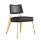 Dining Room Side Chairs Contemporary Metal Kitchen Chair for Home Black-Gold Armless 1 Piece Clearhalo 'Dining Chairs' 'Dining Tables & Seating' 'dining_chair' 'Furniture' 'furniture_dining_chair' 'Kitchen & Dining Furniture' 5086671