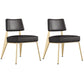 Dining Room Side Chairs Contemporary Metal Kitchen Chair for Home Black-Gold Armless Set of 2 Clearhalo 'Dining Chairs' 'Dining Tables & Seating' 'dining_chair' 'Furniture' 'furniture_dining_chair' 'Kitchen & Dining Furniture' 5086672
