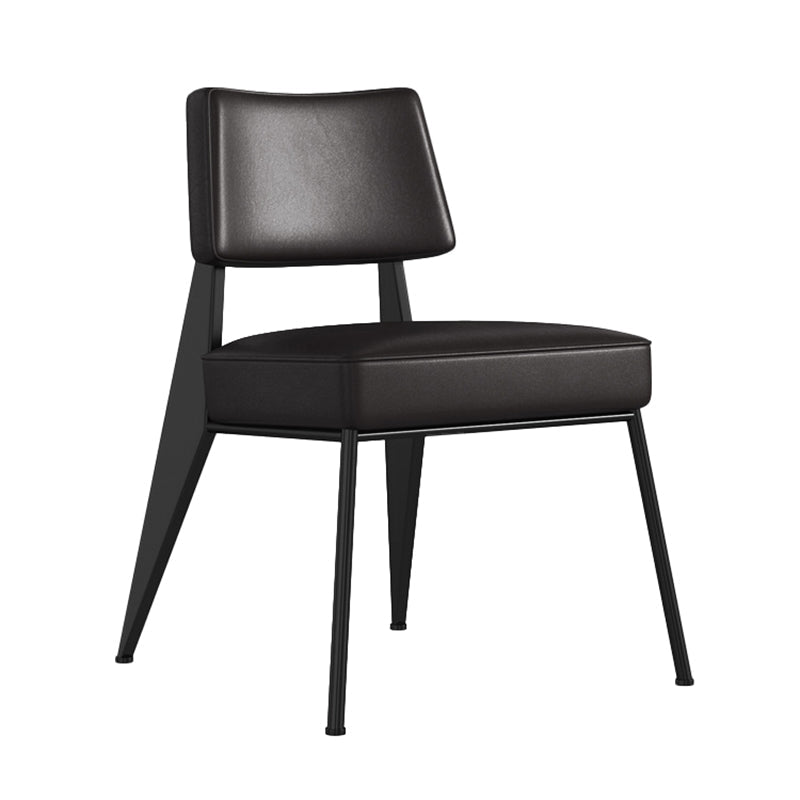 Dining Room Side Chairs Contemporary Metal Kitchen Chair for Home Black Armless 1 Piece Clearhalo 'Dining Chairs' 'Dining Tables & Seating' 'dining_chair' 'Furniture' 'furniture_dining_chair' 'Kitchen & Dining Furniture' 5086677
