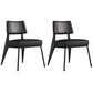 Dining Room Side Chairs Contemporary Metal Kitchen Chair for Home Black Armless Set of 2 Clearhalo 'Dining Chairs' 'Dining Tables & Seating' 'dining_chair' 'Furniture' 'furniture_dining_chair' 'Kitchen & Dining Furniture' 5086678