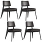Dining Room Side Chairs Contemporary Metal Kitchen Chair for Home Black Armless Set of 4 Clearhalo 'Dining Chairs' 'Dining Tables & Seating' 'dining_chair' 'Furniture' 'furniture_dining_chair' 'Kitchen & Dining Furniture' 5086679