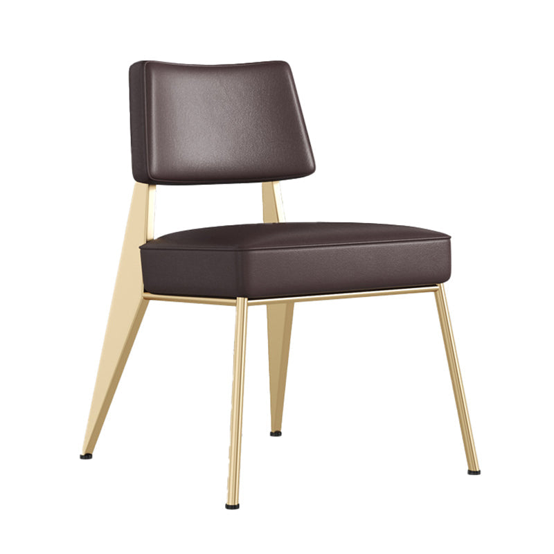 Dining Room Side Chairs Contemporary Metal Kitchen Chair for Home Gold-Black Armless 1 Piece Clearhalo 'Dining Chairs' 'Dining Tables & Seating' 'dining_chair' 'Furniture' 'furniture_dining_chair' 'Kitchen & Dining Furniture' 5086680