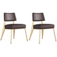 Dining Room Side Chairs Contemporary Metal Kitchen Chair for Home Gold-Black Armless Set of 2 Clearhalo 'Dining Chairs' 'Dining Tables & Seating' 'dining_chair' 'Furniture' 'furniture_dining_chair' 'Kitchen & Dining Furniture' 5086681