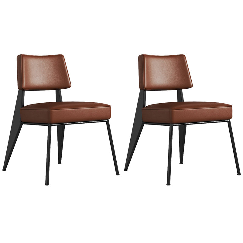 Dining Room Side Chairs Contemporary Metal Kitchen Chair for Home Coffee Armless Set of 2 Clearhalo 'Dining Chairs' 'Dining Tables & Seating' 'dining_chair' 'Furniture' 'furniture_dining_chair' 'Kitchen & Dining Furniture' 5086687