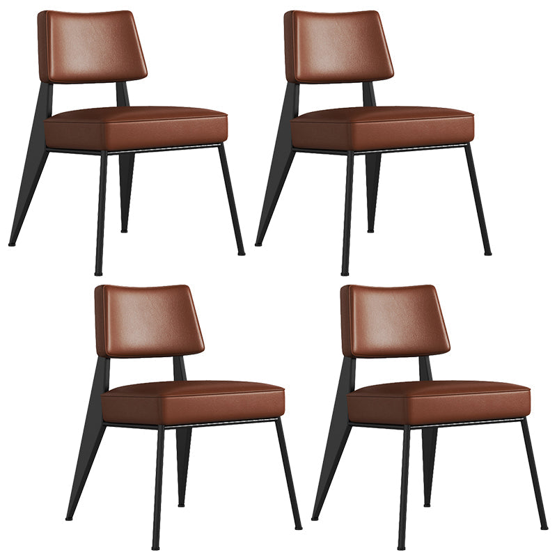Dining Room Side Chairs Contemporary Metal Kitchen Chair for Home Coffee Armless Set of 4 Clearhalo 'Dining Chairs' 'Dining Tables & Seating' 'dining_chair' 'Furniture' 'furniture_dining_chair' 'Kitchen & Dining Furniture' 5086688