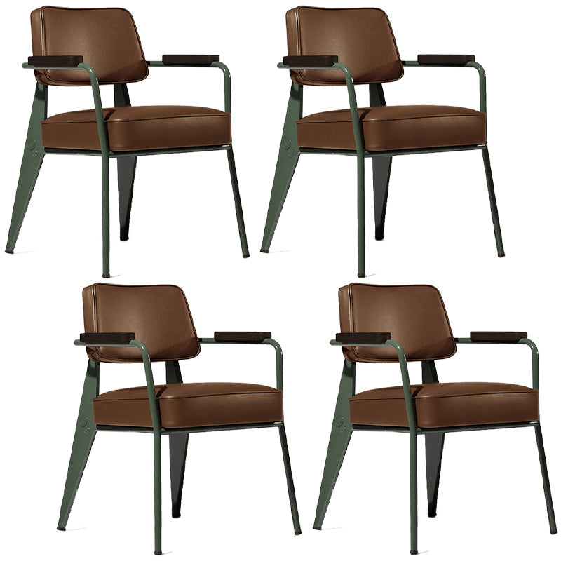 Dining Room Side Chairs Contemporary Metal Kitchen Chair for Home Coffee With Arms Set of 4 Clearhalo 'Dining Chairs' 'Dining Tables & Seating' 'dining_chair' 'Furniture' 'furniture_dining_chair' 'Kitchen & Dining Furniture' 5086691