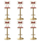 Glam Iron Adjustable Swivel Barstool Low Back Indoor Tall Stool with Upholstered Seat Pink 6 Piece Set Clearhalo 'Bar Furniture' 'Bar Stools' 'bar_stools' 'furn' 'furn_bar_stools' 'Furniture' 'furniture_bar_stools' 'Kitchen & Dining Furniture' 5086699