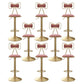 Glam Iron Adjustable Swivel Barstool Low Back Indoor Tall Stool with Upholstered Seat Pink 8 Piece Set Clearhalo 'Bar Furniture' 'Bar Stools' 'bar_stools' 'furn' 'furn_bar_stools' 'Furniture' 'furniture_bar_stools' 'Kitchen & Dining Furniture' 5086701