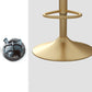 Glam Iron Adjustable Swivel Barstool Low Back Indoor Tall Stool with Upholstered Seat Clearhalo 'Bar Furniture' 'Bar Stools' 'bar_stools' 'furn' 'furn_bar_stools' 'Furniture' 'furniture_bar_stools' 'Kitchen & Dining Furniture' 5086705