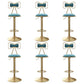 Glam Iron Adjustable Swivel Barstool Low Back Indoor Tall Stool with Upholstered Seat Light Blue 6 Piece Set Clearhalo 'Bar Furniture' 'Bar Stools' 'bar_stools' 'furn' 'furn_bar_stools' 'Furniture' 'furniture_bar_stools' 'Kitchen & Dining Furniture' 5086709