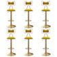 Glam Iron Adjustable Swivel Barstool Low Back Indoor Tall Stool with Upholstered Seat Yellow 6 Piece Set Clearhalo 'Bar Furniture' 'Bar Stools' 'bar_stools' 'furn' 'furn_bar_stools' 'Furniture' 'furniture_bar_stools' 'Kitchen & Dining Furniture' 5086713