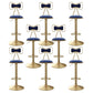 Glam Iron Adjustable Swivel Barstool Low Back Indoor Tall Stool with Upholstered Seat Blue 8 Piece Set Clearhalo 'Bar Furniture' 'Bar Stools' 'bar_stools' 'furn' 'furn_bar_stools' 'Furniture' 'furniture_bar_stools' 'Kitchen & Dining Furniture' 5086718