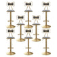 Glam Iron Adjustable Swivel Barstool Low Back Indoor Tall Stool with Upholstered Seat Grey 8 Piece Set Clearhalo 'Bar Furniture' 'Bar Stools' 'bar_stools' 'furn' 'furn_bar_stools' 'Furniture' 'furniture_bar_stools' 'Kitchen & Dining Furniture' 5086726