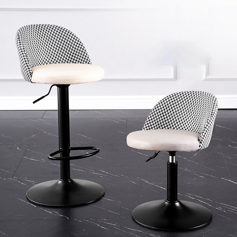 Modern Home Adjustable Height Stool Matte Finish Upholstered Bar Stools Clearhalo 'Bar Furniture' 'Bar Stools' 'bar_stools' 'furn' 'furn_bar_stools' 'Furniture' 'furniture_bar_stools' 'Kitchen & Dining Furniture' 5086783