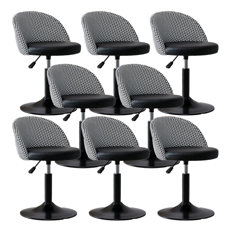 Modern Home Adjustable Height Stool Matte Finish Upholstered Bar Stools 8 Piece Set Short Stool(22"H) Clearhalo 'Bar Furniture' 'Bar Stools' 'bar_stools' 'furn' 'furn_bar_stools' 'Furniture' 'furniture_bar_stools' 'Kitchen & Dining Furniture' 5086784