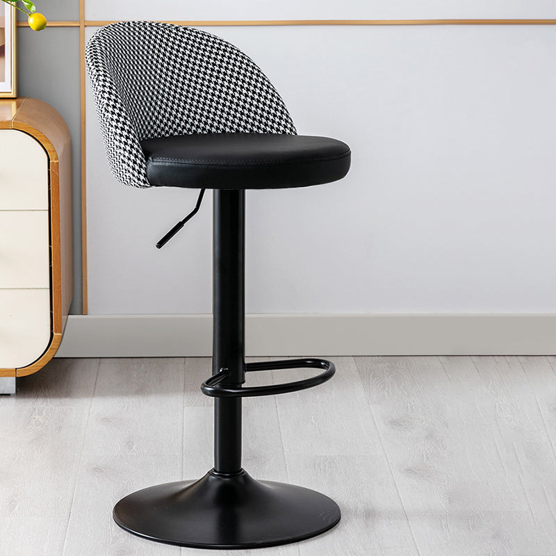 Modern Home Adjustable Height Stool Matte Finish Upholstered Bar Stools Clearhalo 'Bar Furniture' 'Bar Stools' 'bar_stools' 'furn' 'furn_bar_stools' 'Furniture' 'furniture_bar_stools' 'Kitchen & Dining Furniture' 5086785