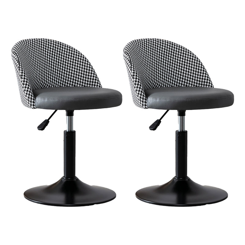 Modern Home Adjustable Height Stool Matte Finish Upholstered Bar Stools 2 Piece Set Short Stool(22"H) Clearhalo 'Bar Furniture' 'Bar Stools' 'bar_stools' 'furn' 'furn_bar_stools' 'Furniture' 'furniture_bar_stools' 'Kitchen & Dining Furniture' 5086786