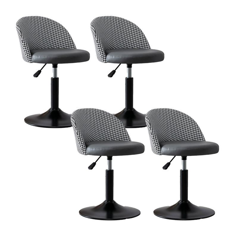 Modern Home Adjustable Height Stool Matte Finish Upholstered Bar Stools 4 Piece Set Short Stool(22"H) Clearhalo 'Bar Furniture' 'Bar Stools' 'bar_stools' 'furn' 'furn_bar_stools' 'Furniture' 'furniture_bar_stools' 'Kitchen & Dining Furniture' 5086789