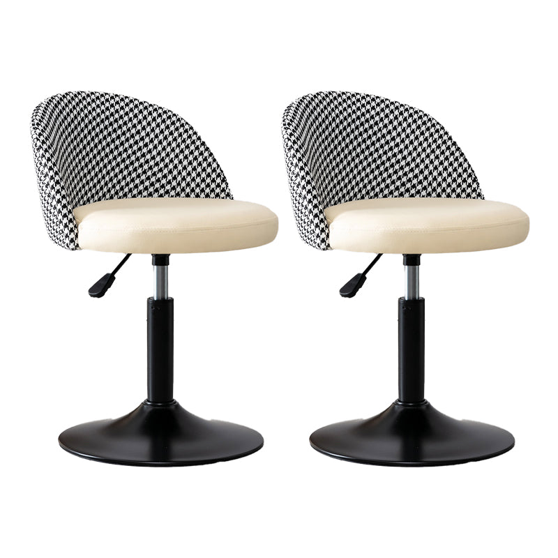 Modern Home Adjustable Height Stool Matte Finish Upholstered Bar Stools 2 Piece Set Short Stool(22"H) Clearhalo 'Bar Furniture' 'Bar Stools' 'bar_stools' 'furn' 'furn_bar_stools' 'Furniture' 'furniture_bar_stools' 'Kitchen & Dining Furniture' 5086795