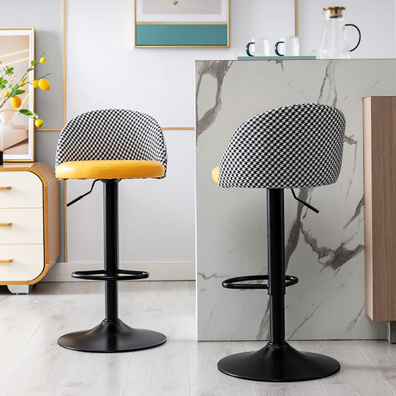 Modern Home Adjustable Height Stool Matte Finish Upholstered Bar Stools Clearhalo 'Bar Furniture' 'Bar Stools' 'bar_stools' 'furn' 'furn_bar_stools' 'Furniture' 'furniture_bar_stools' 'Kitchen & Dining Furniture' 5086797