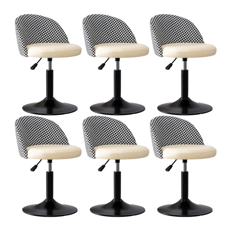 Modern Home Adjustable Height Stool Matte Finish Upholstered Bar Stools 6 Piece Set Short Stool(22"H) Clearhalo 'Bar Furniture' 'Bar Stools' 'bar_stools' 'furn' 'furn_bar_stools' 'Furniture' 'furniture_bar_stools' 'Kitchen & Dining Furniture' 5086798