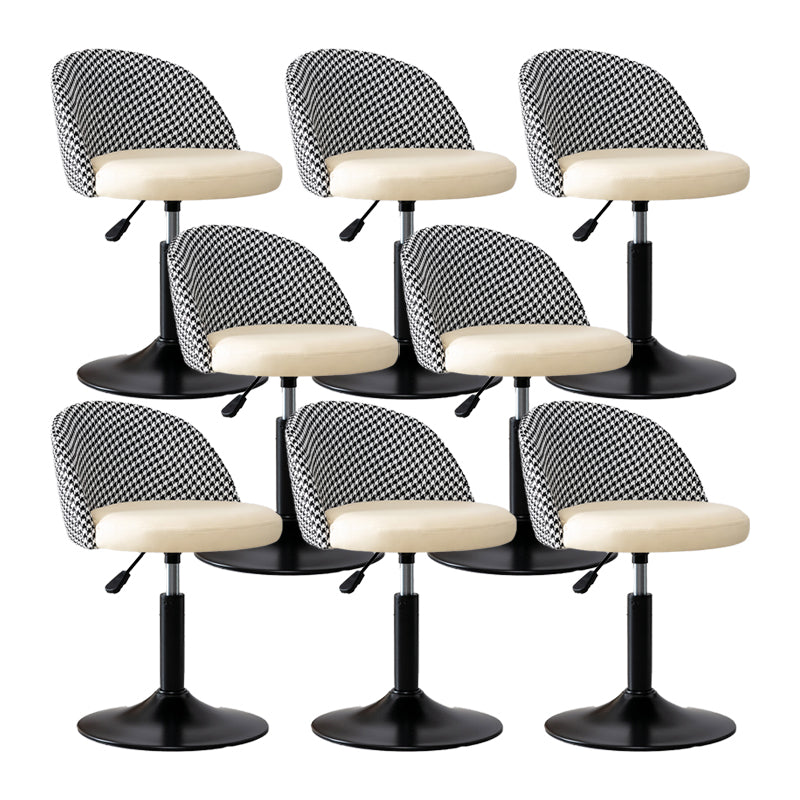 Modern Home Adjustable Height Stool Matte Finish Upholstered Bar Stools 8 Piece Set Short Stool(22"H) Clearhalo 'Bar Furniture' 'Bar Stools' 'bar_stools' 'furn' 'furn_bar_stools' 'Furniture' 'furniture_bar_stools' 'Kitchen & Dining Furniture' 5086800