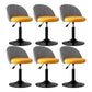 Modern Home Adjustable Height Stool Matte Finish Upholstered Bar Stools Orange 6 Piece Set Short Stool(22"H) Clearhalo 'Bar Furniture' 'Bar Stools' 'bar_stools' 'furn' 'furn_bar_stools' 'Furniture' 'furniture_bar_stools' 'Kitchen & Dining Furniture' 5086807