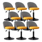 Modern Home Adjustable Height Stool Matte Finish Upholstered Bar Stools Orange 8 Piece Set Short Stool(22"H) Clearhalo 'Bar Furniture' 'Bar Stools' 'bar_stools' 'furn' 'furn_bar_stools' 'Furniture' 'furniture_bar_stools' 'Kitchen & Dining Furniture' 5086808
