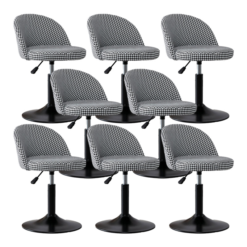 Modern Home Adjustable Height Stool Matte Finish Upholstered Bar Stools 8 Piece Set Short Stool(22"H) Clearhalo 'Bar Furniture' 'Bar Stools' 'bar_stools' 'furn' 'furn_bar_stools' 'Furniture' 'furniture_bar_stools' 'Kitchen & Dining Furniture' 5086812