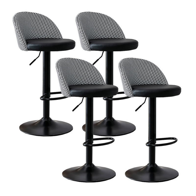 Modern Home Adjustable Height Stool Matte Finish Upholstered Bar Stools 4 Piece Set Bar Stool(31"H) Clearhalo 'Bar Furniture' 'Bar Stools' 'bar_stools' 'furn' 'furn_bar_stools' 'Furniture' 'furniture_bar_stools' 'Kitchen & Dining Furniture' 5086814