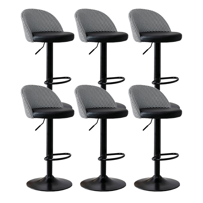 Modern Home Adjustable Height Stool Matte Finish Upholstered Bar Stools 6 Piece Set Bar Stool(31"H) Clearhalo 'Bar Furniture' 'Bar Stools' 'bar_stools' 'furn' 'furn_bar_stools' 'Furniture' 'furniture_bar_stools' 'Kitchen & Dining Furniture' 5086815